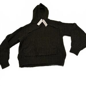 Rebecca Minkoff XS Vica Hoodie Sweater - Military Green